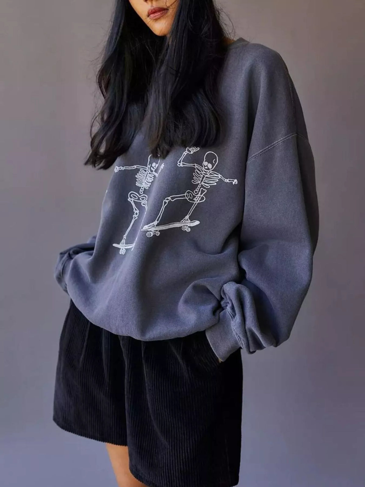 After Dark Skeleton Graphic Sweatshirt