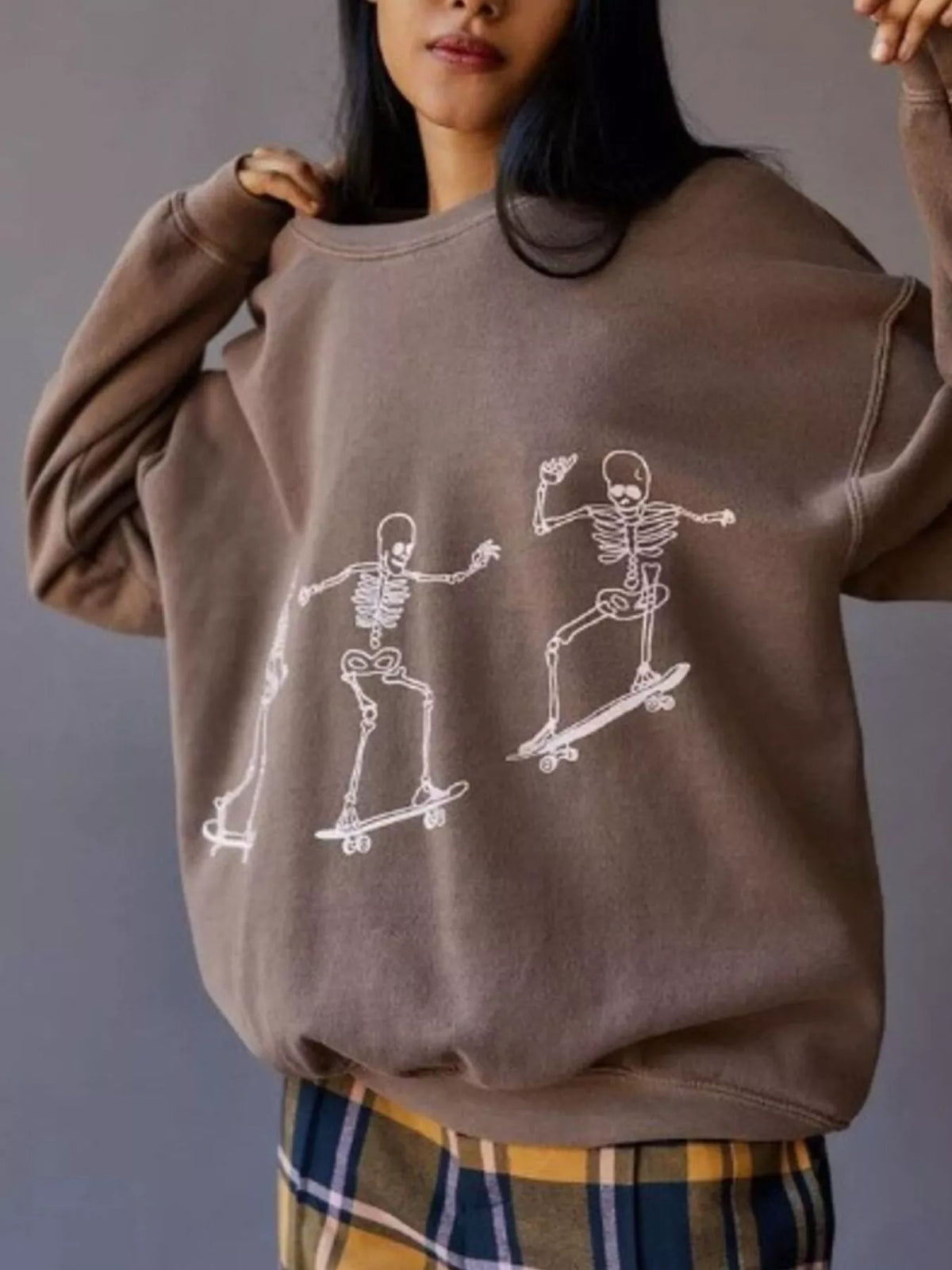 After Dark Skeleton Graphic Sweatshirt