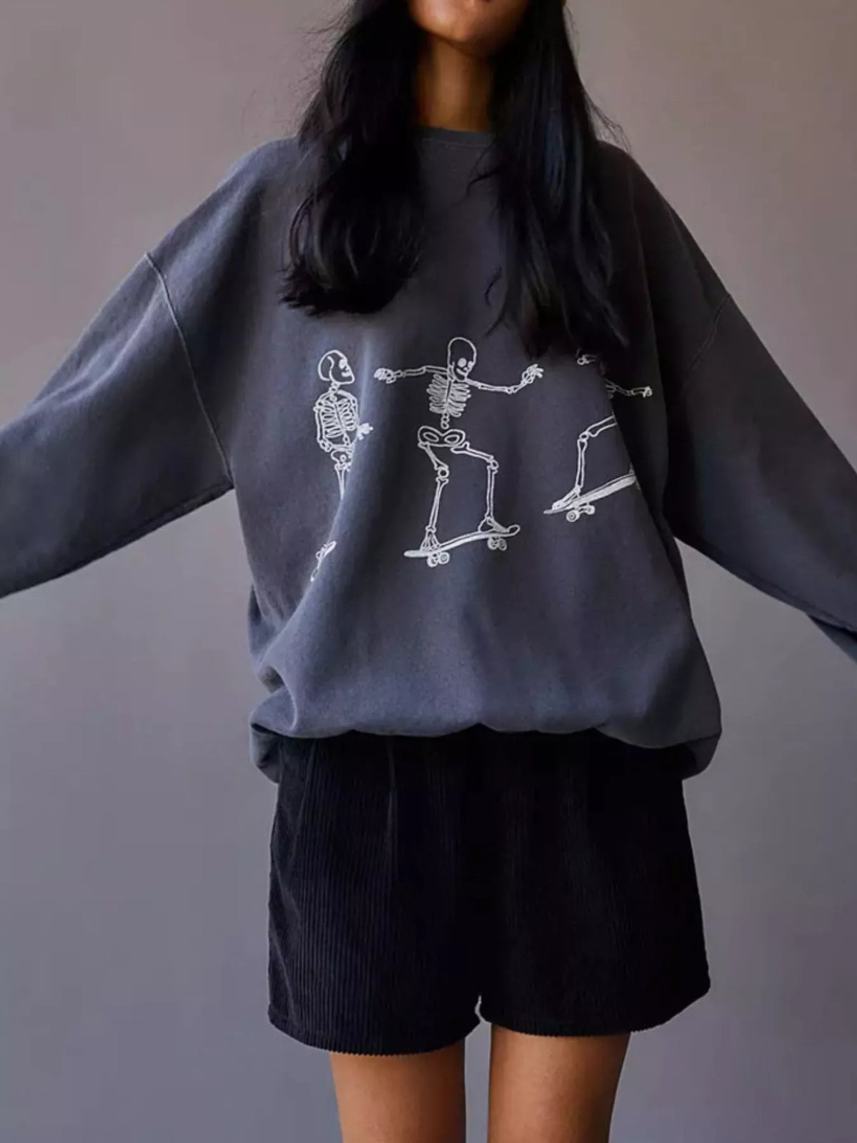 After Dark Skeleton Graphic Sweatshirt